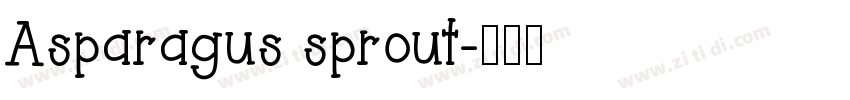 Asparagus sprout字体转换